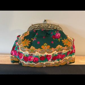 Vintage Floral Women's Clutch Handbag